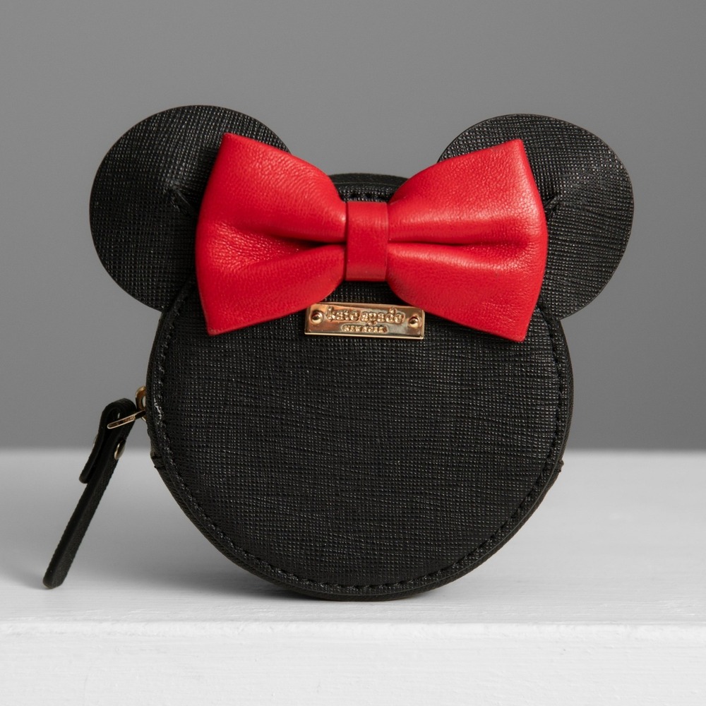 Kate Spade Disney Minnie Mouse Coin Purse NWOT Red Bow Pouch Cute Collab